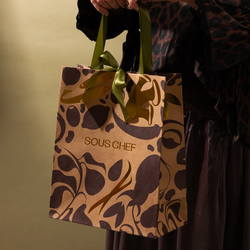Sous Chef Medium Paper & Ribbon Gift Bag - Image 2
