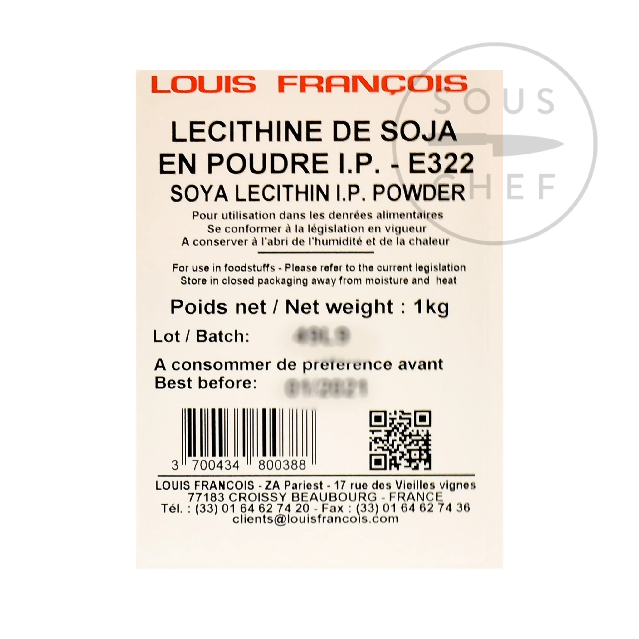 Louis Francois Soy Lecithin Powder, 1kg - Image 3