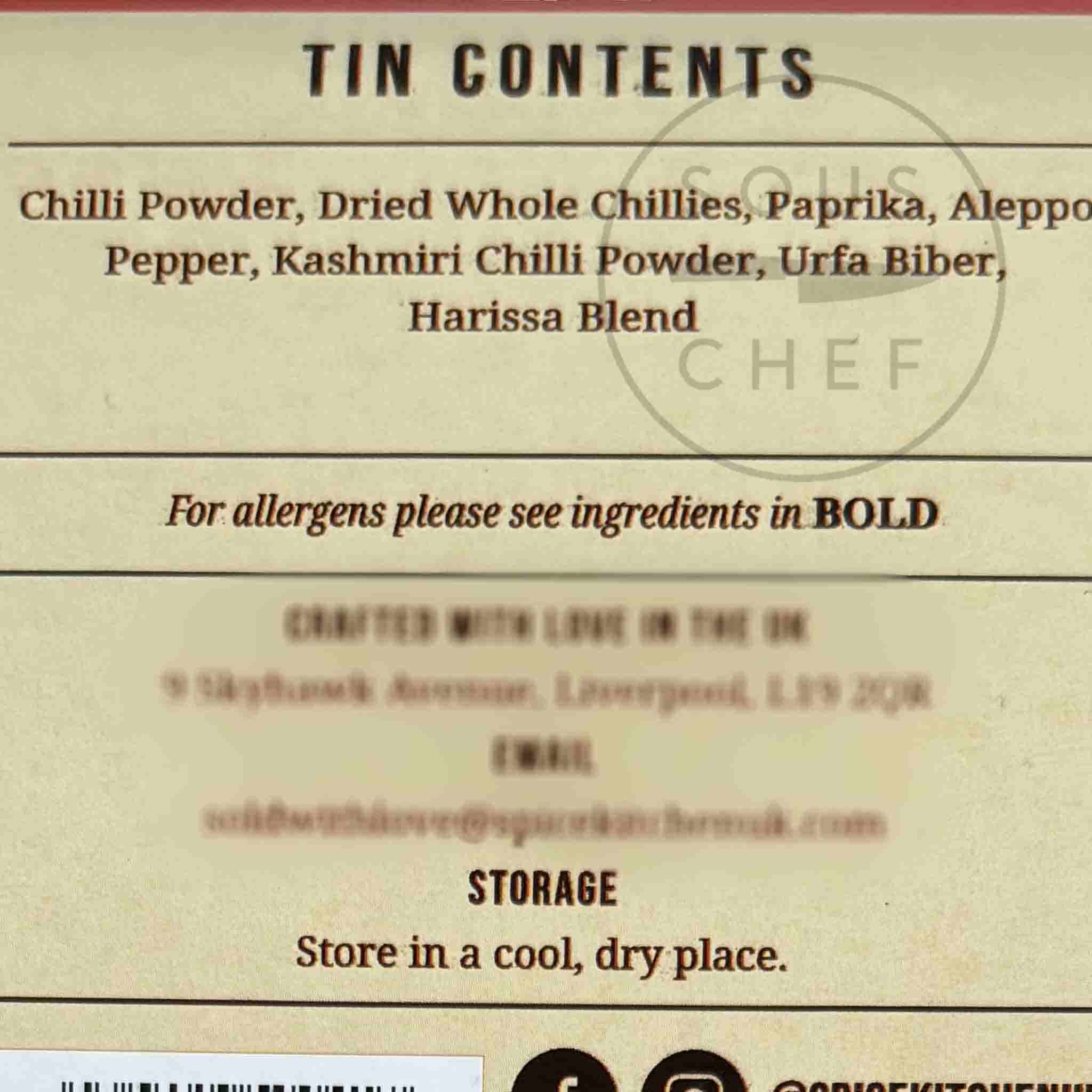 Spice Kitchen Chilli Spice Tin - Image 2