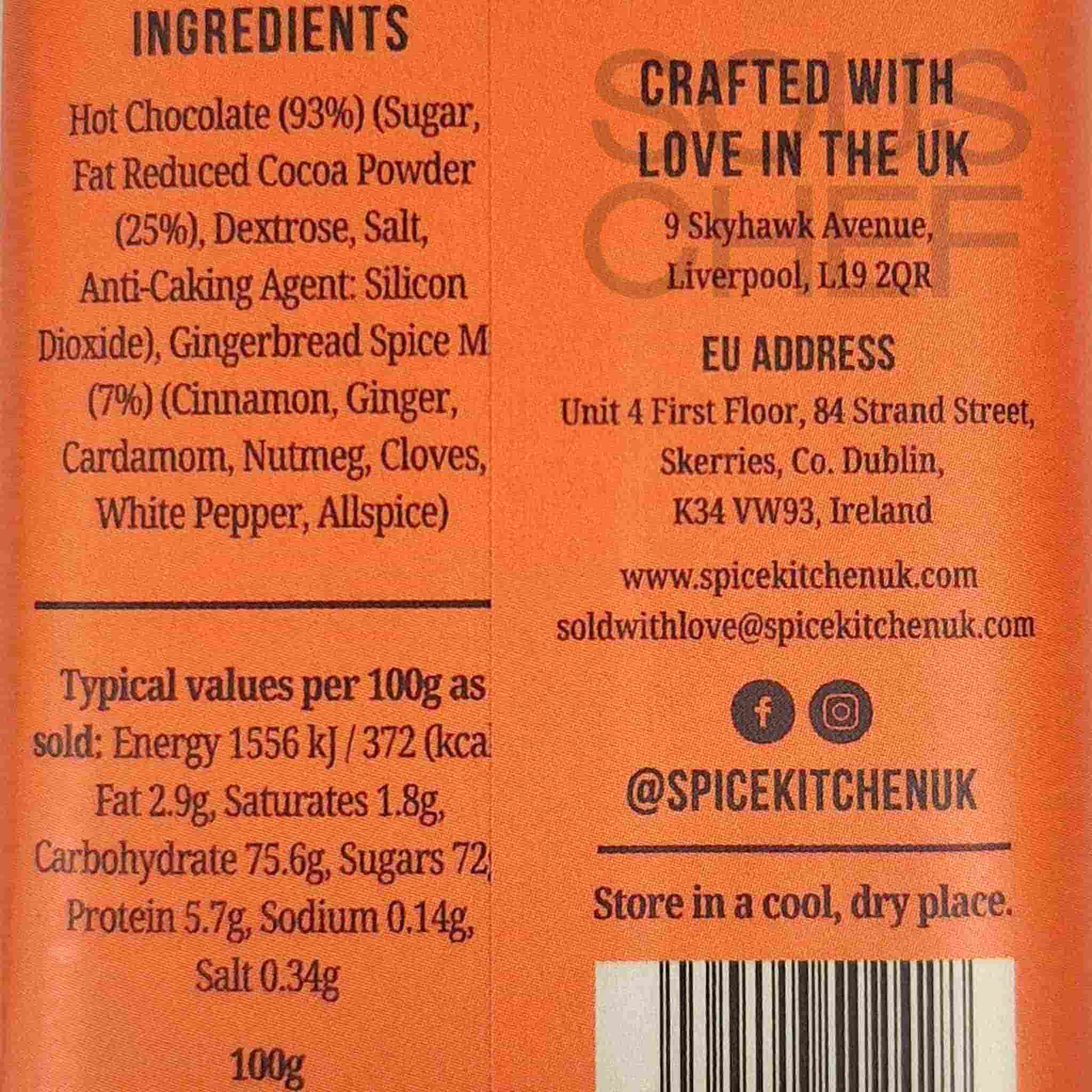 Spice Kitchen Gingerbread Hot Chocolate, 100g - Image 2