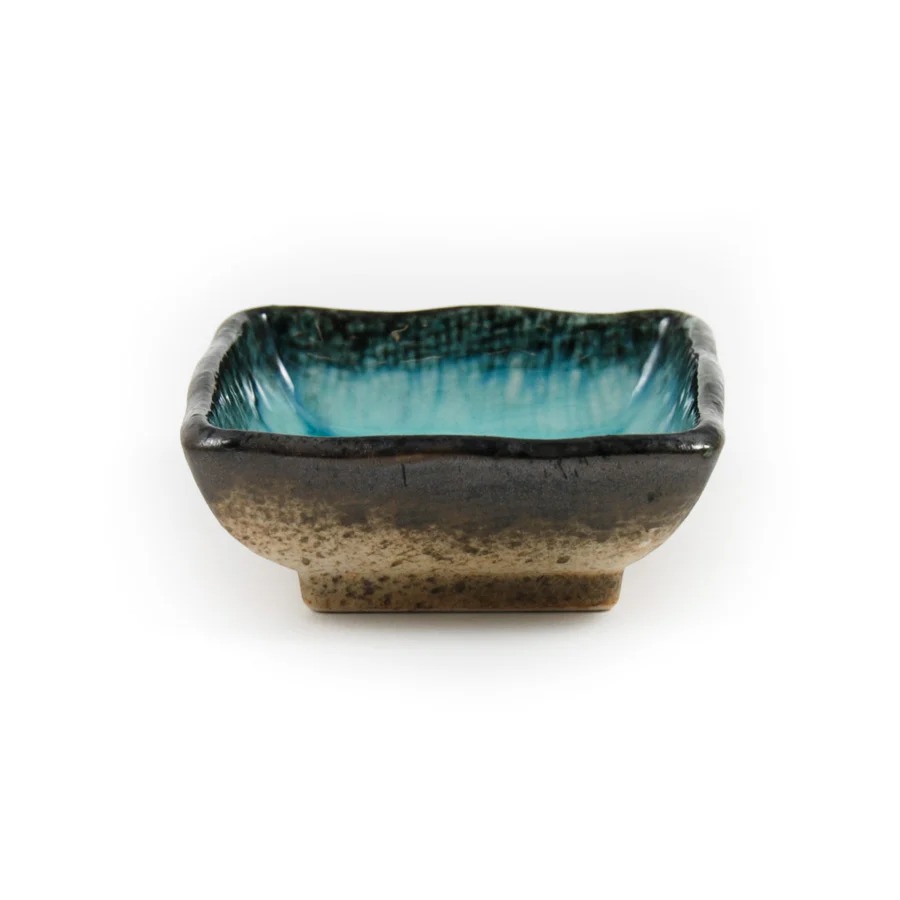 Square Turquoise Dipping Bowl, 7cm - Image 2