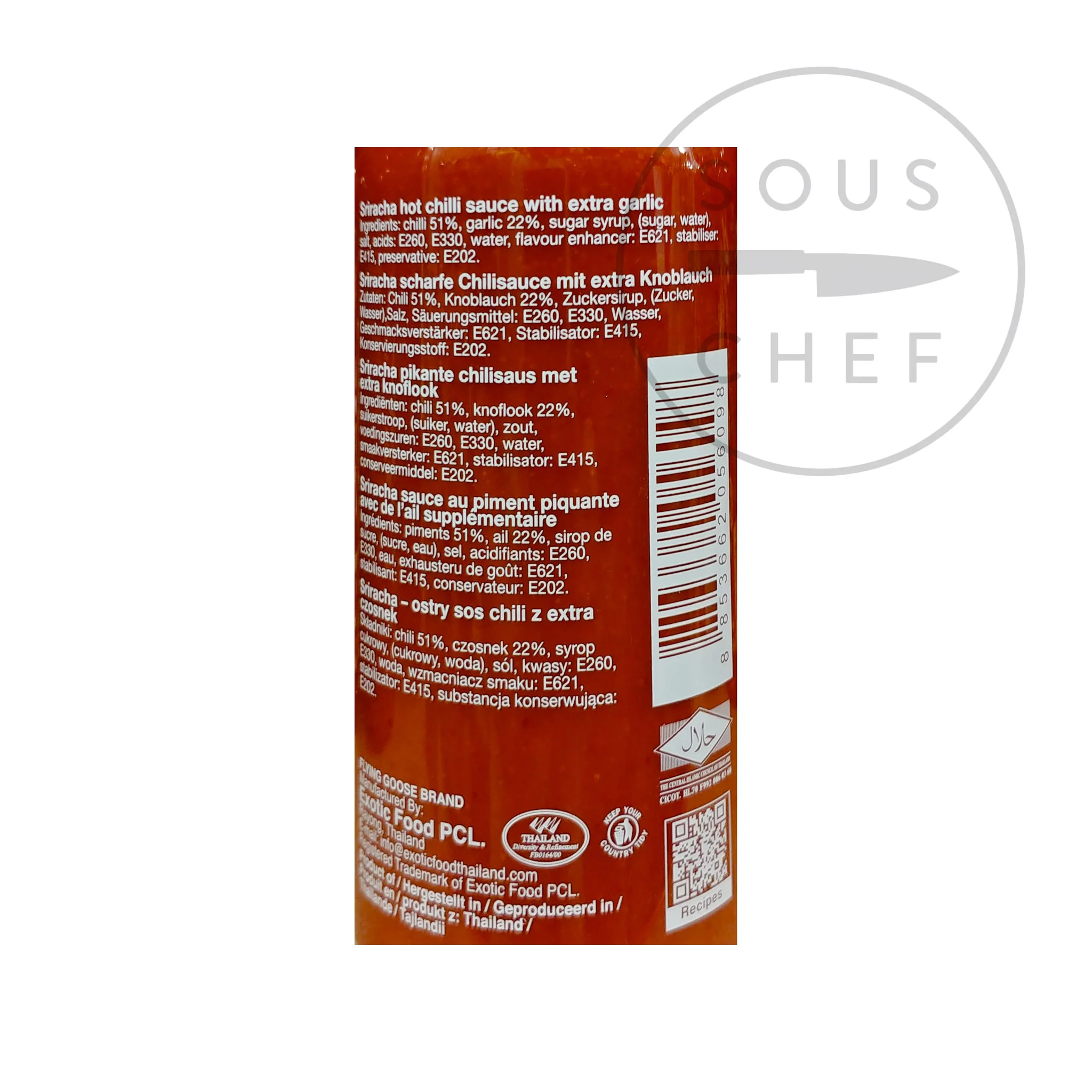 Flying Goose Sriracha - Extra Garlic, 455ml - Image 5