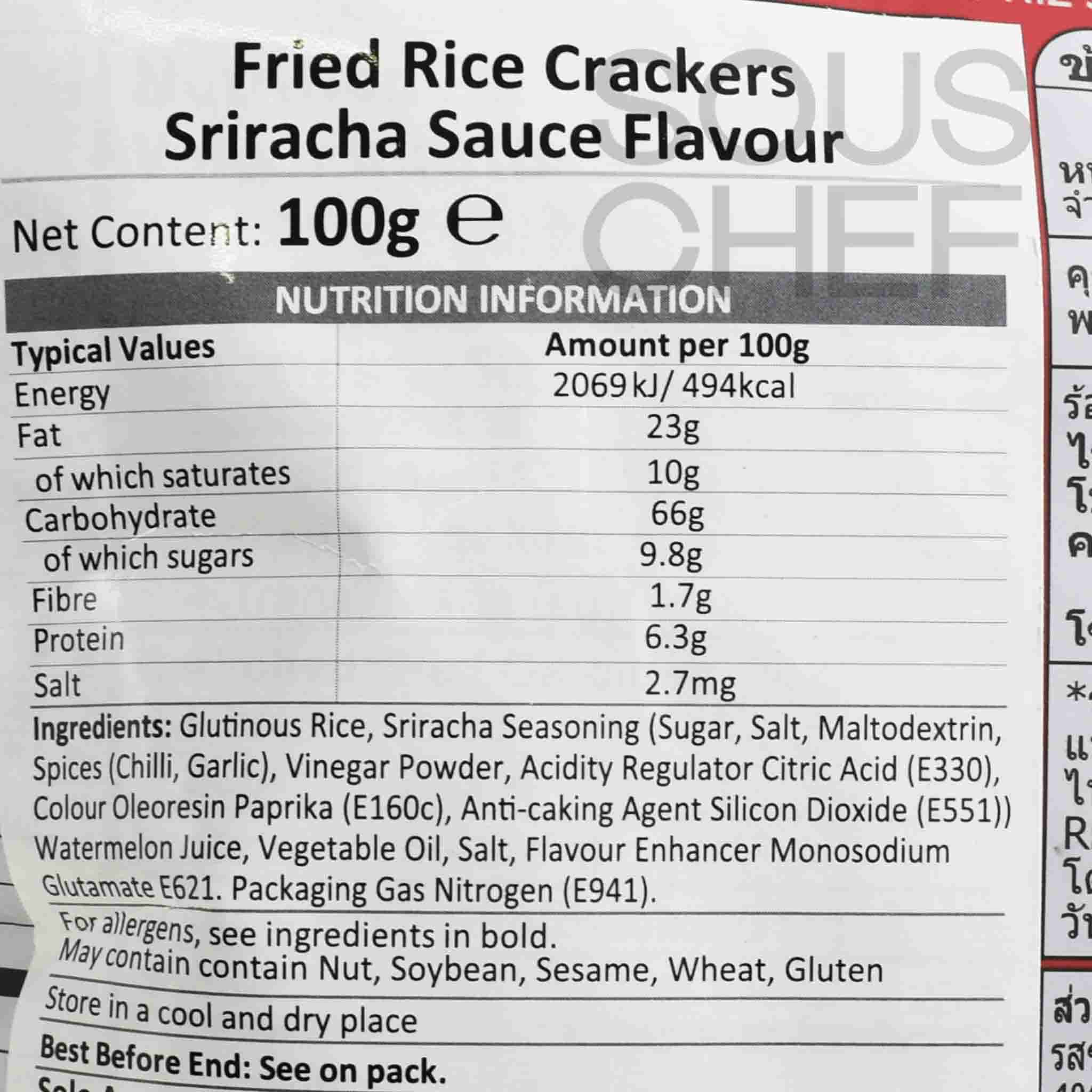 Sriracha Rice Crackers, 100g - Image 2