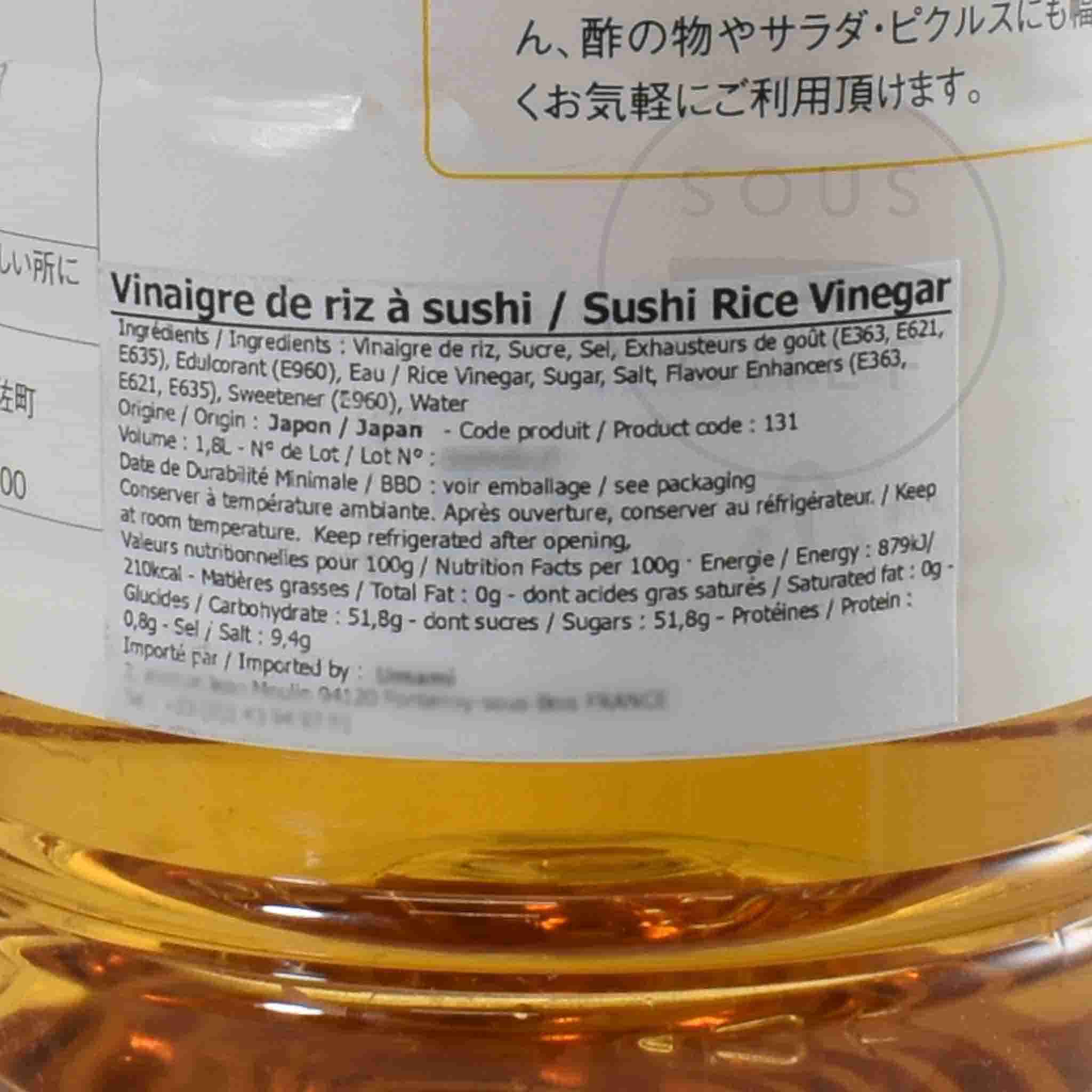 Sushi Rice Vinegar 1.8L - Image 2