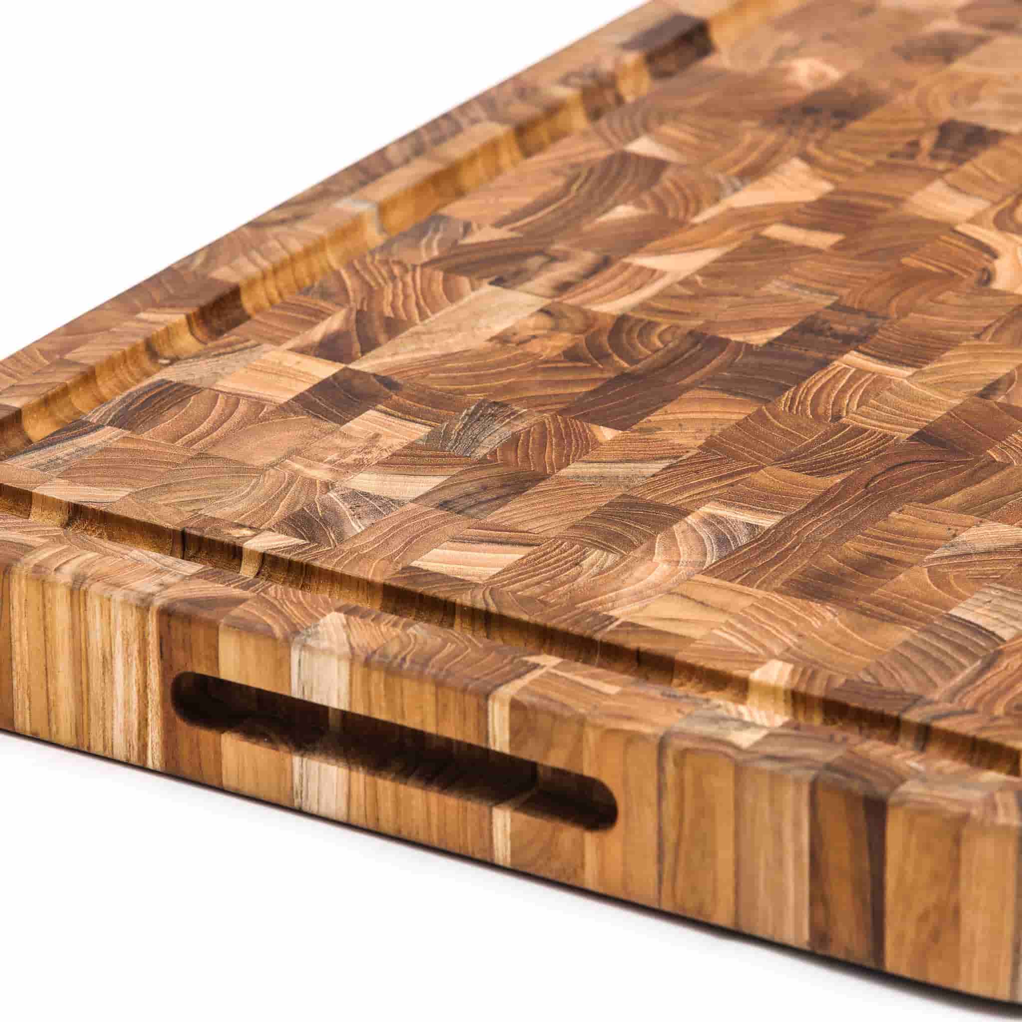 Teakhaus End Grain Butcher Block With Juice Canal, Medium - Image 2