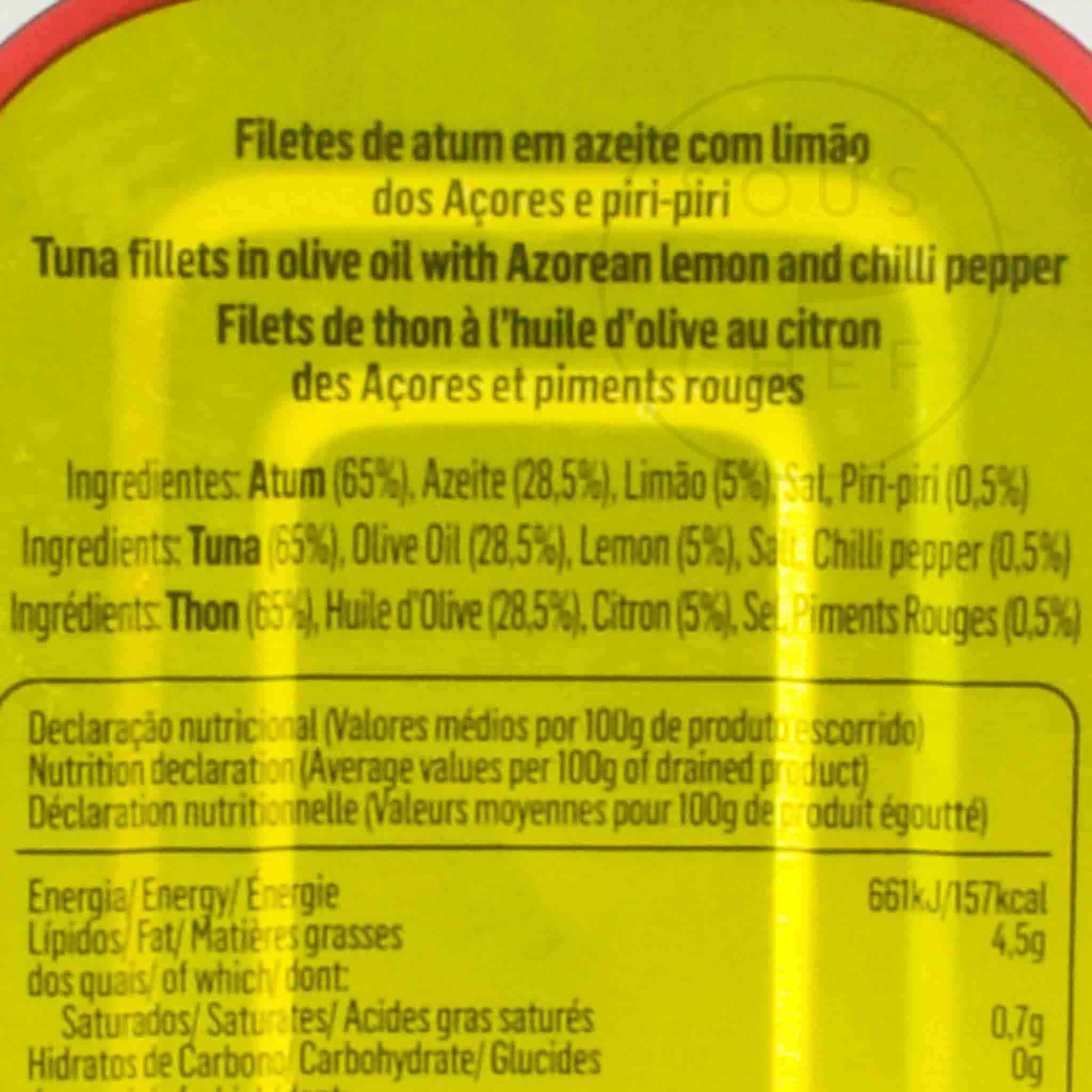 Tenorio Tuna Fillet with Lemon & Piri Piri, 120g - Image 2