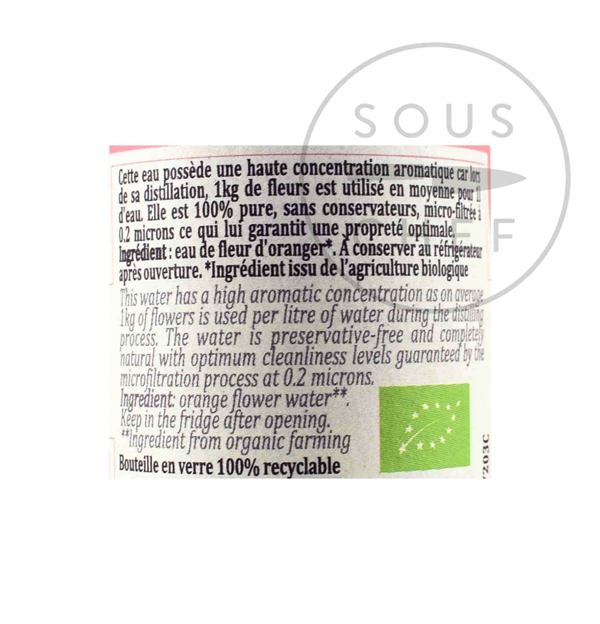 Terre Exotique Orange Blossom Water, 100ml - Image 2