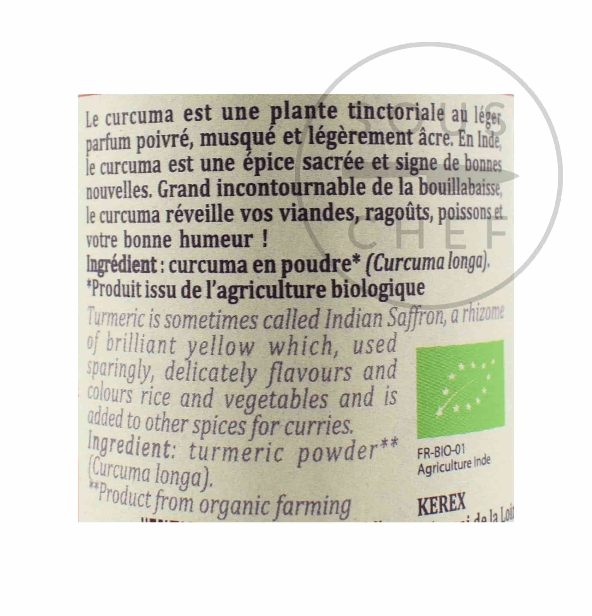 Terre Exotique Organic Turmeric Powder, 60g - Image 3