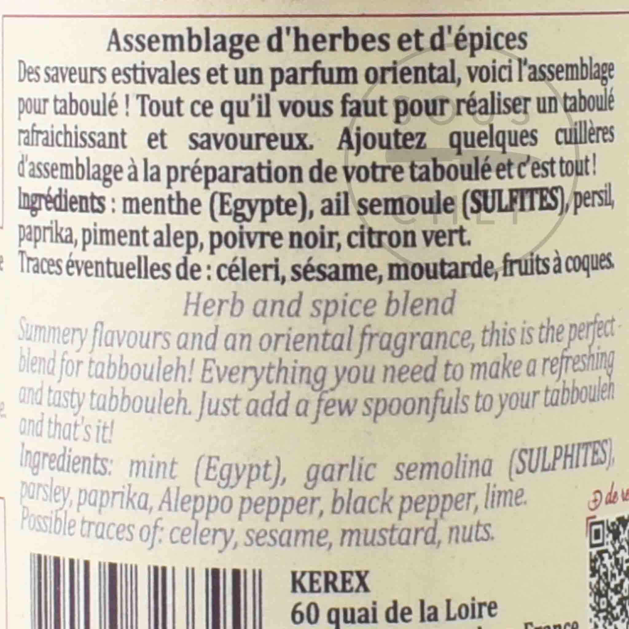 Terre Exotique Tabbouleh Spice Blend, 20g - Image 2