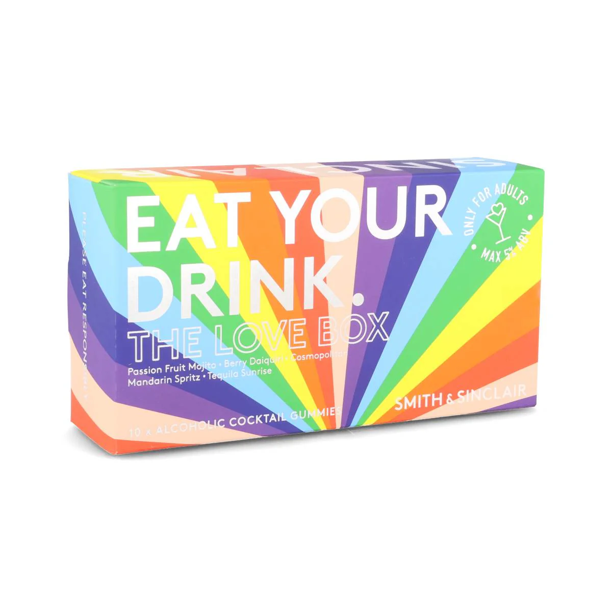 The Love Box 5%ABV Alcoholic Cocktail Jelly Sweets, 140g