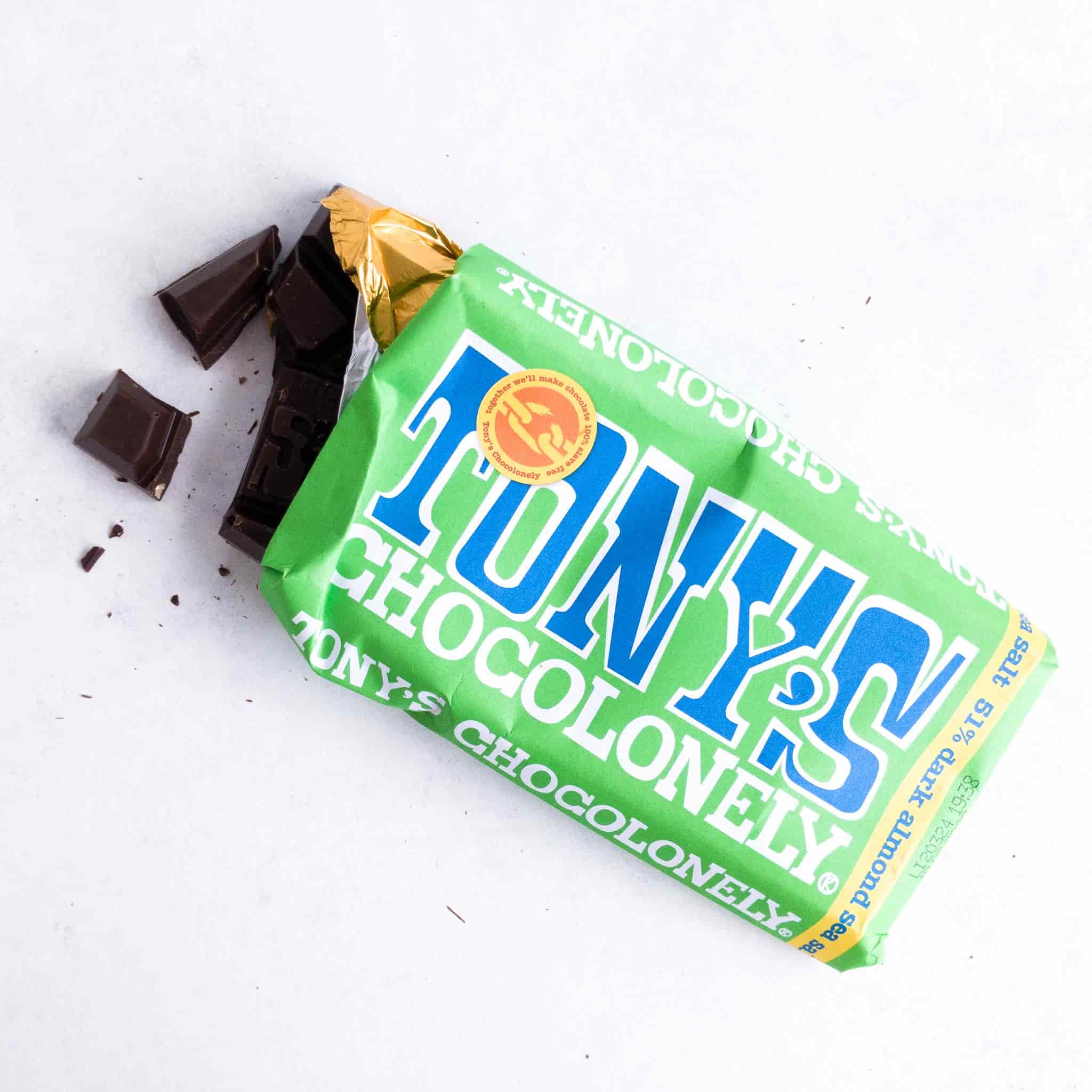 Tony's Chocolonely Dark Chocolate Almonds & Sea Salt, 180g - Image 2