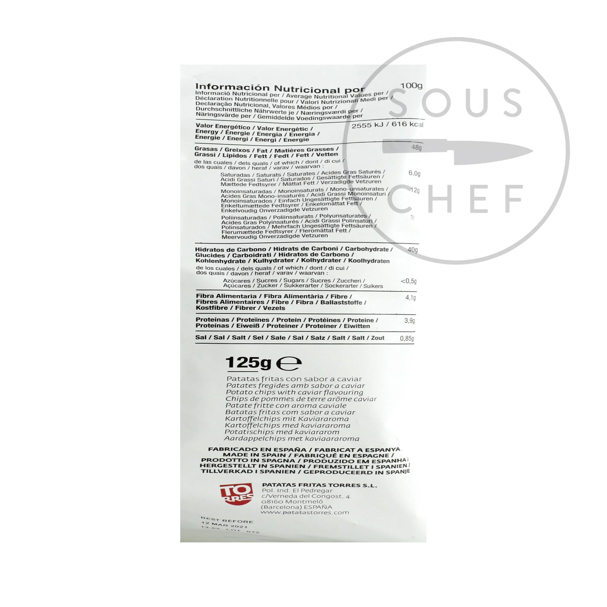 Torres Caviar Crisps, 125g - Image 3