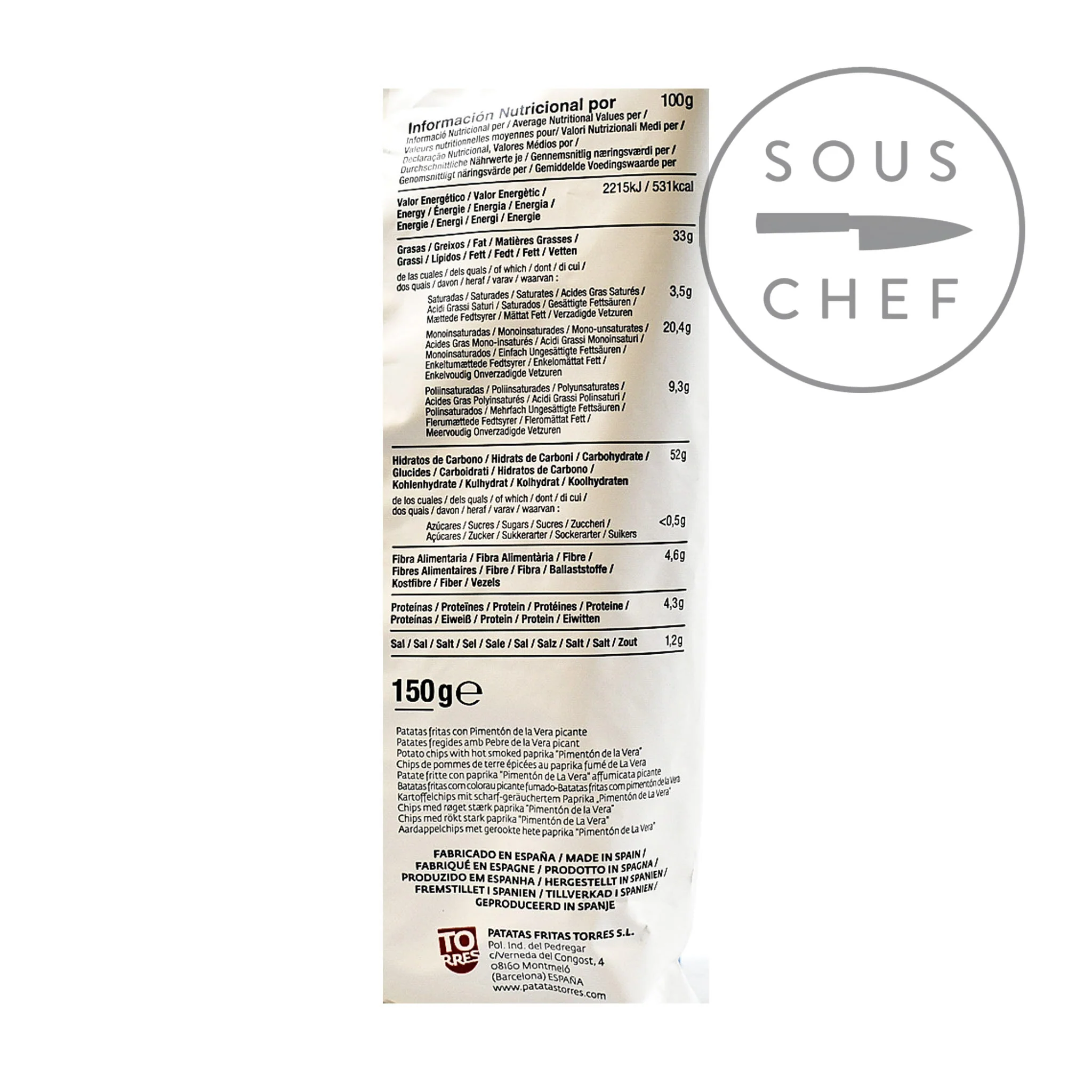 Torres Smoked Paprika Crisps, 150g - Image 3