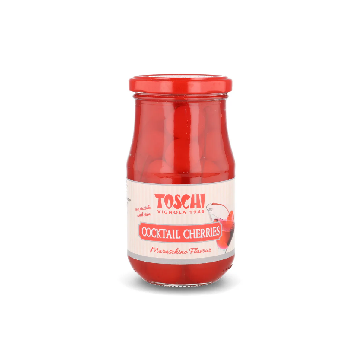 Toschi Red Cocktail Cherries, 410g