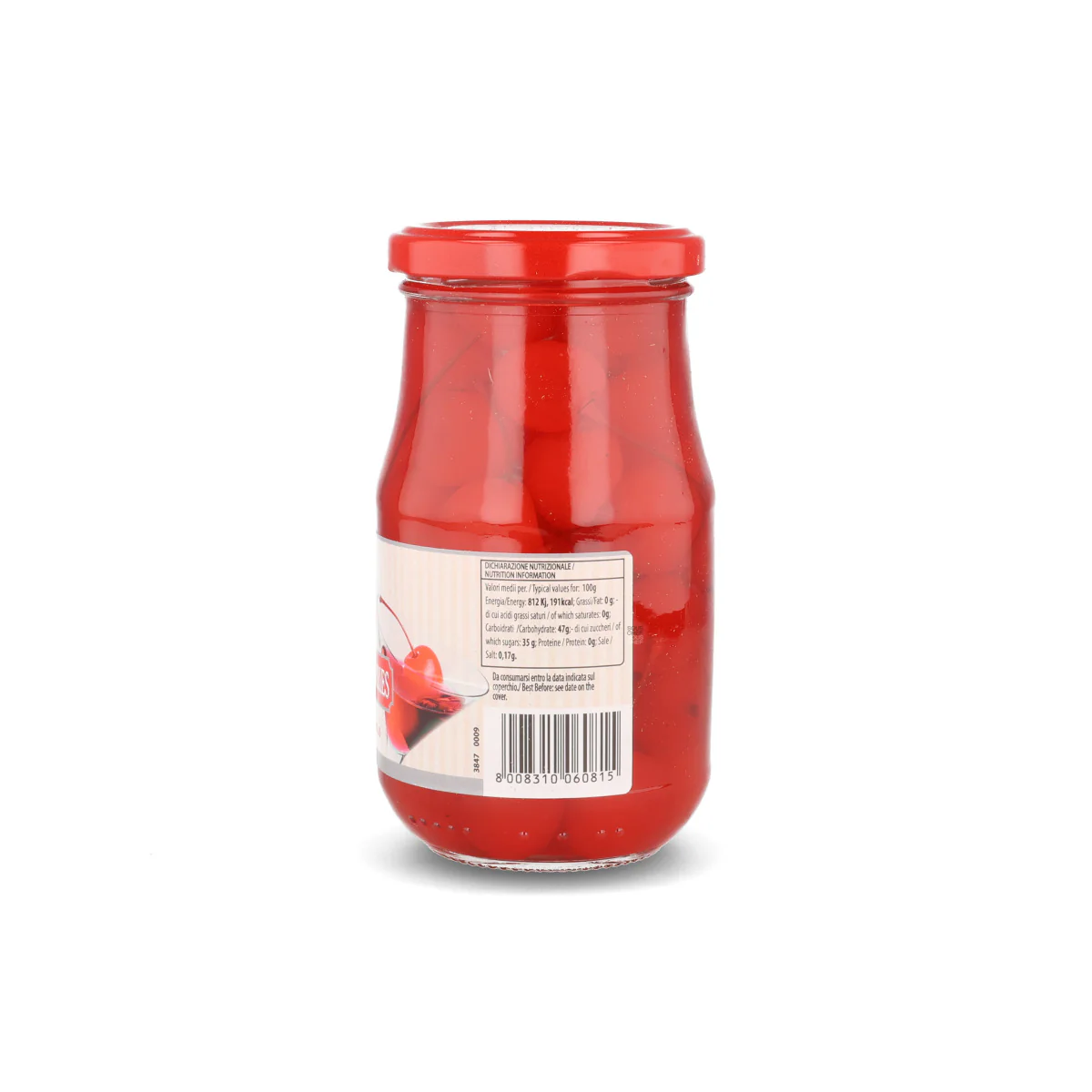 Toschi Red Cocktail Cherries, 410g - Image 3