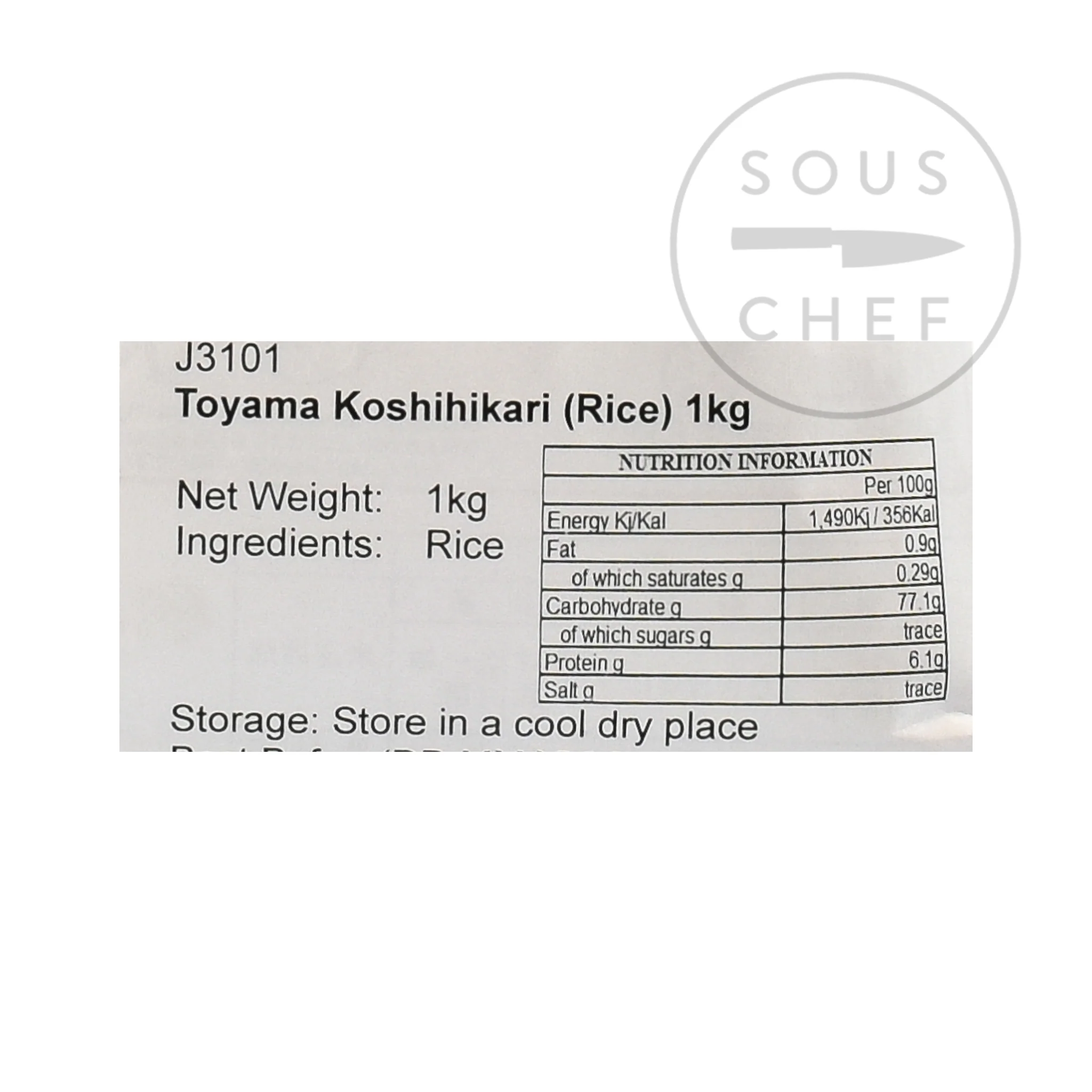 Toyama Koshihikari Japanese Grown Rice, 1kg - Image 2
