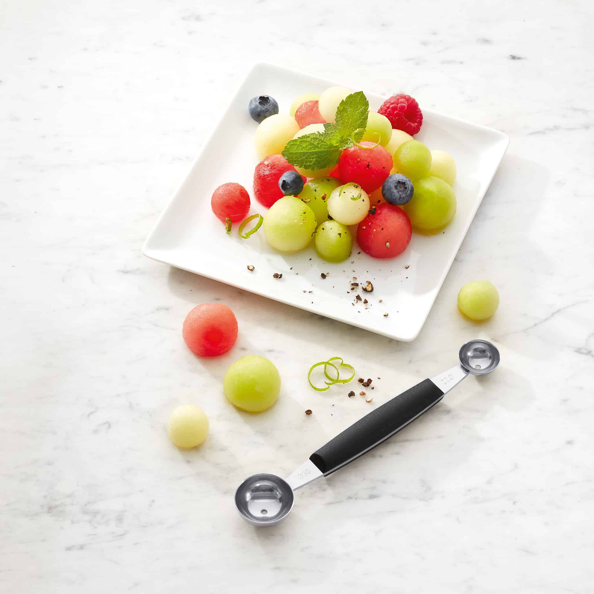 Triangle Double Ended Melon Baller, 2.2cm & 3cm - Image 3