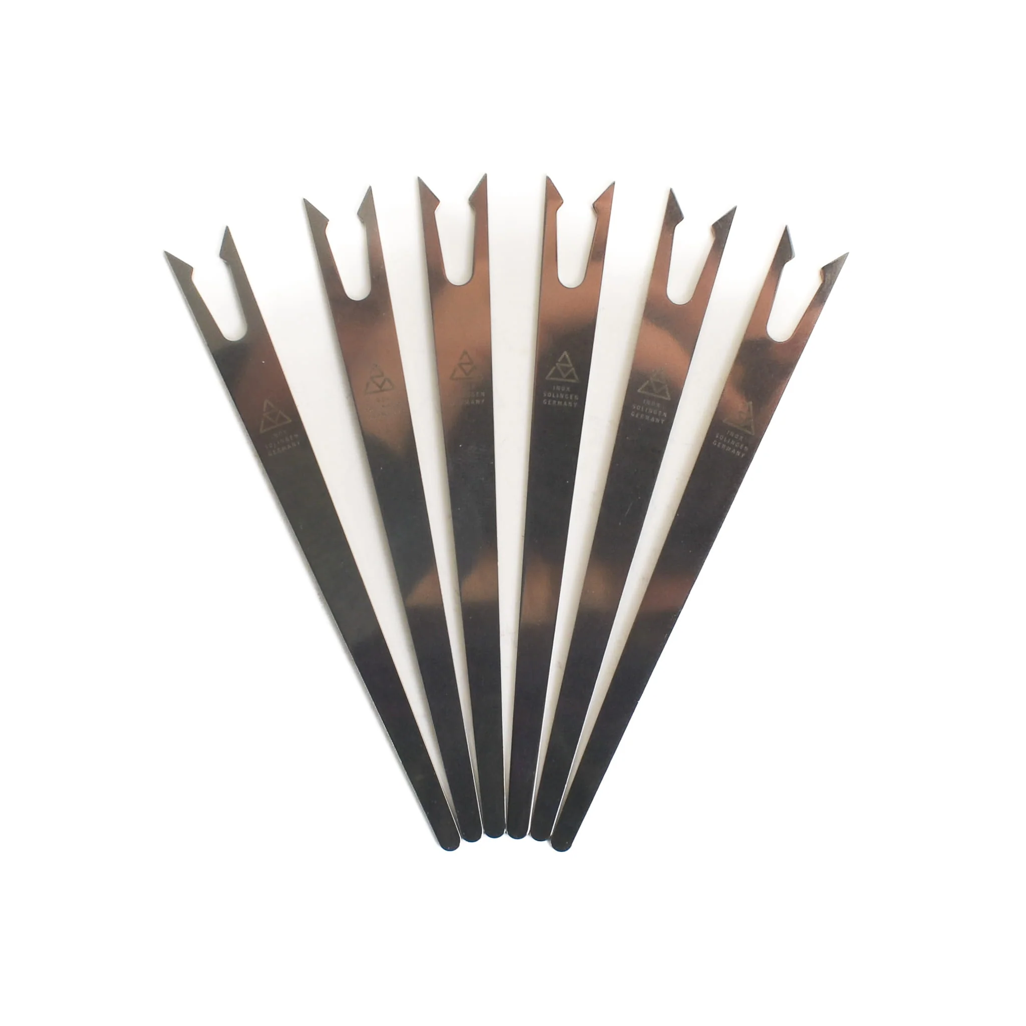 Triangle Set of 6 Stainless Steel Antipasti Forks