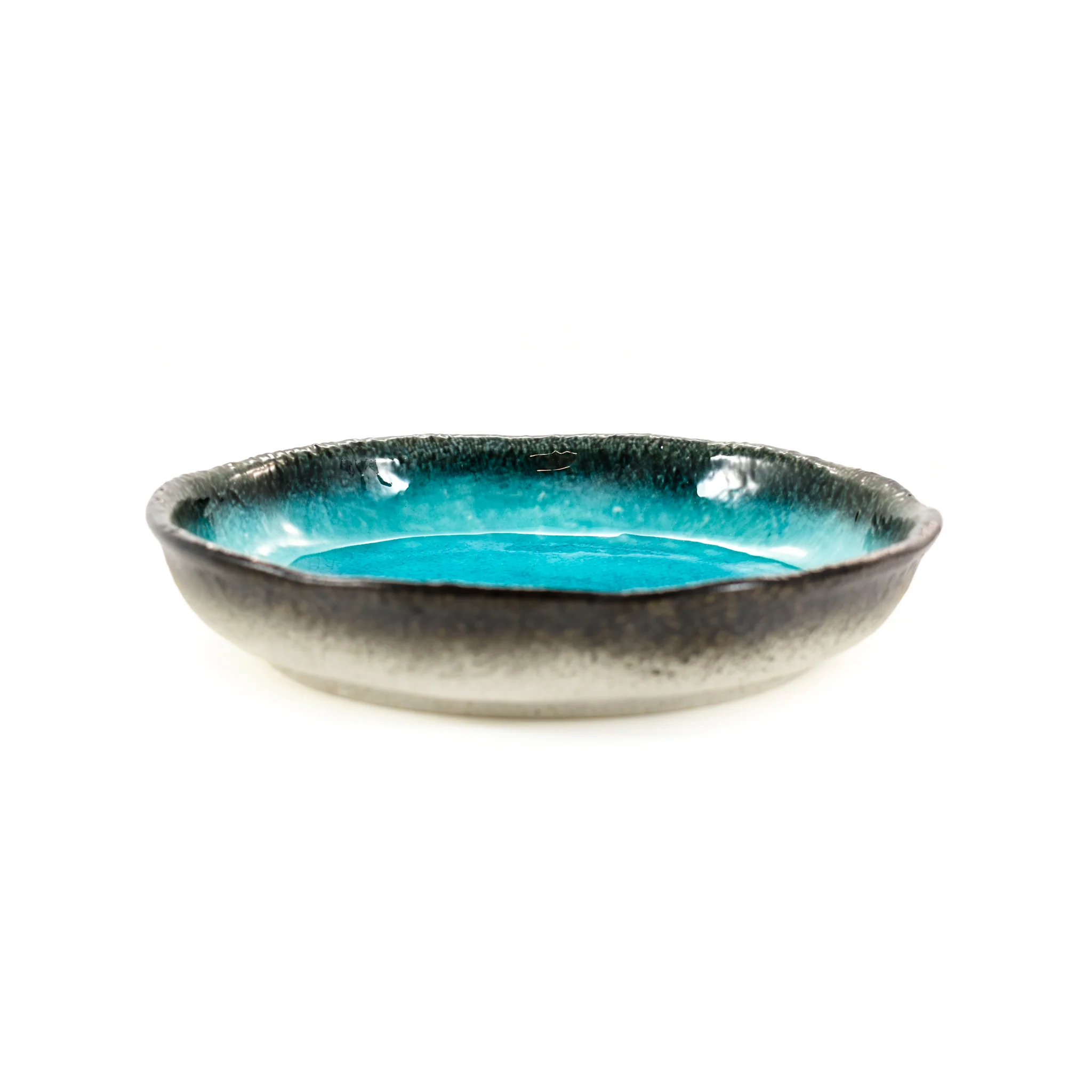 Turquoise Large Round Dish, 21.5cm dia x 4cm high - Image 3