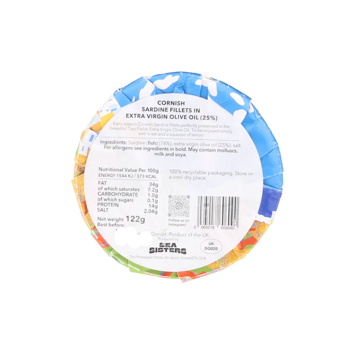 Two Fields x Sea Sisters Sardines in Extra Virgin Olive Oil, 120g - Image 2