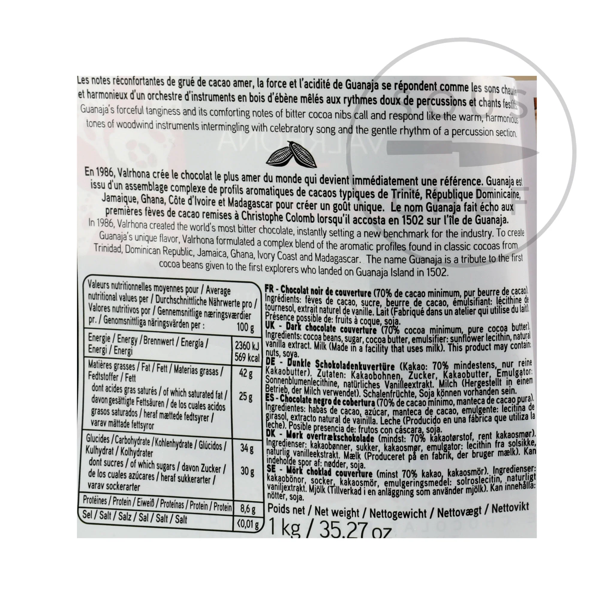 Valrhona Guanaja 70% Dark Chocolate Chips - Image 3
