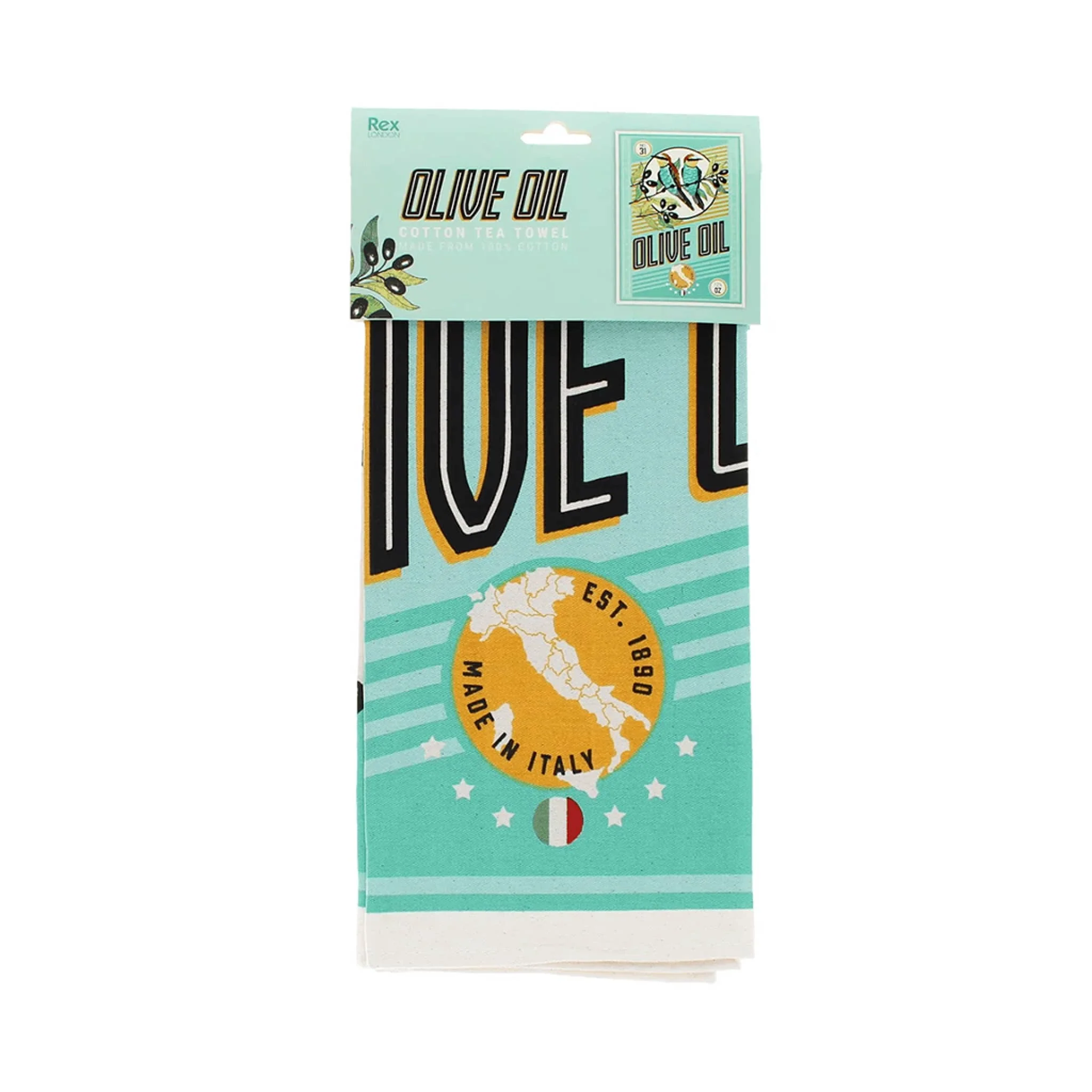 Vintage Inspired Olive Oil Tea Towel - Image 3