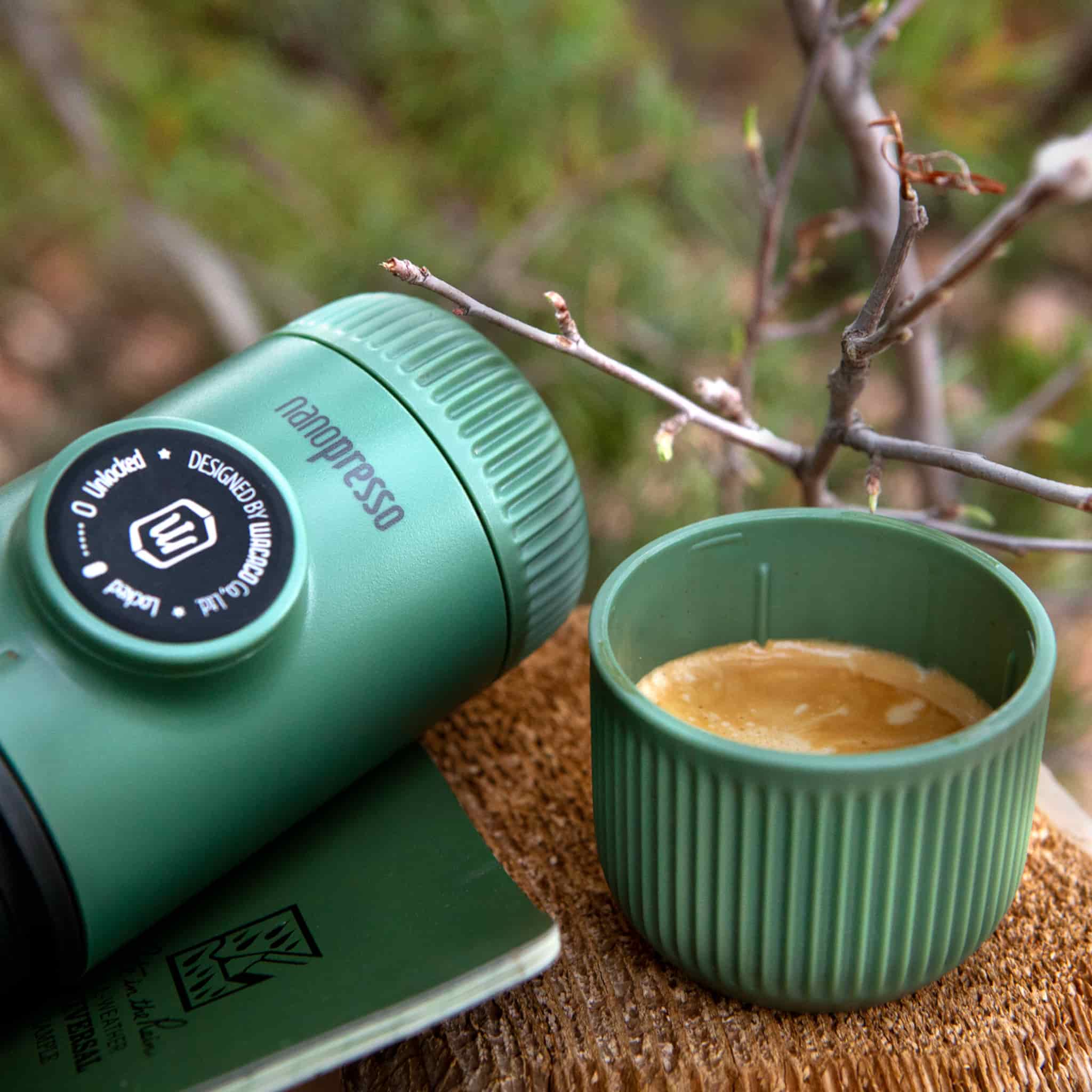 Wacaco Nanopresso Moss Green Elements Handheld Espresso Maker - Image 2