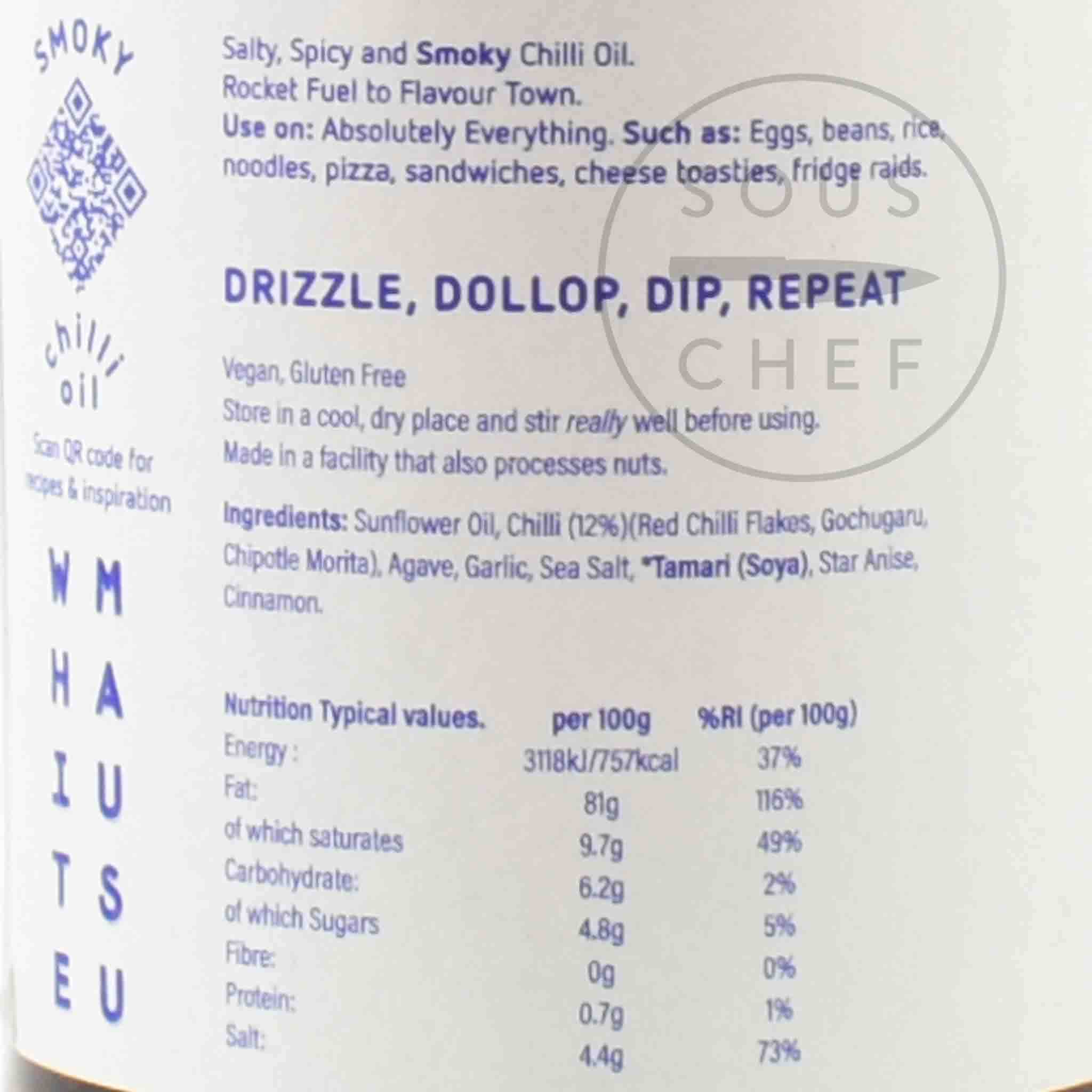 White Mausu Smoky Chilli Oil, 240g - Image 2
