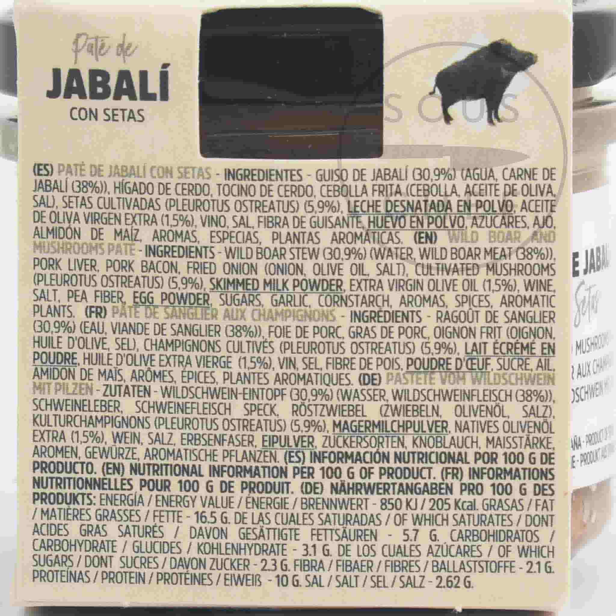 Wild Boar & Mushroom Pate, 110g - Image 2