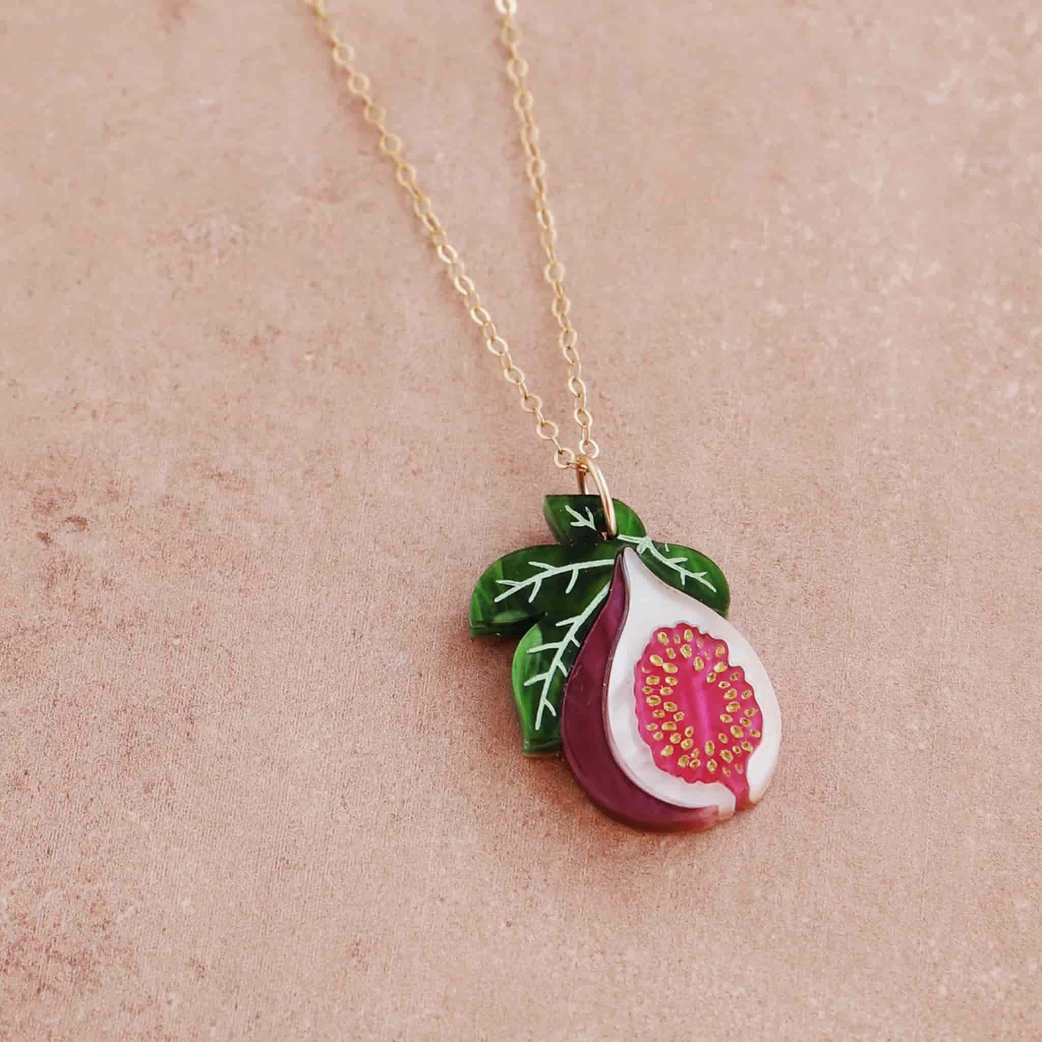 Wolf & Moon Fig Necklace