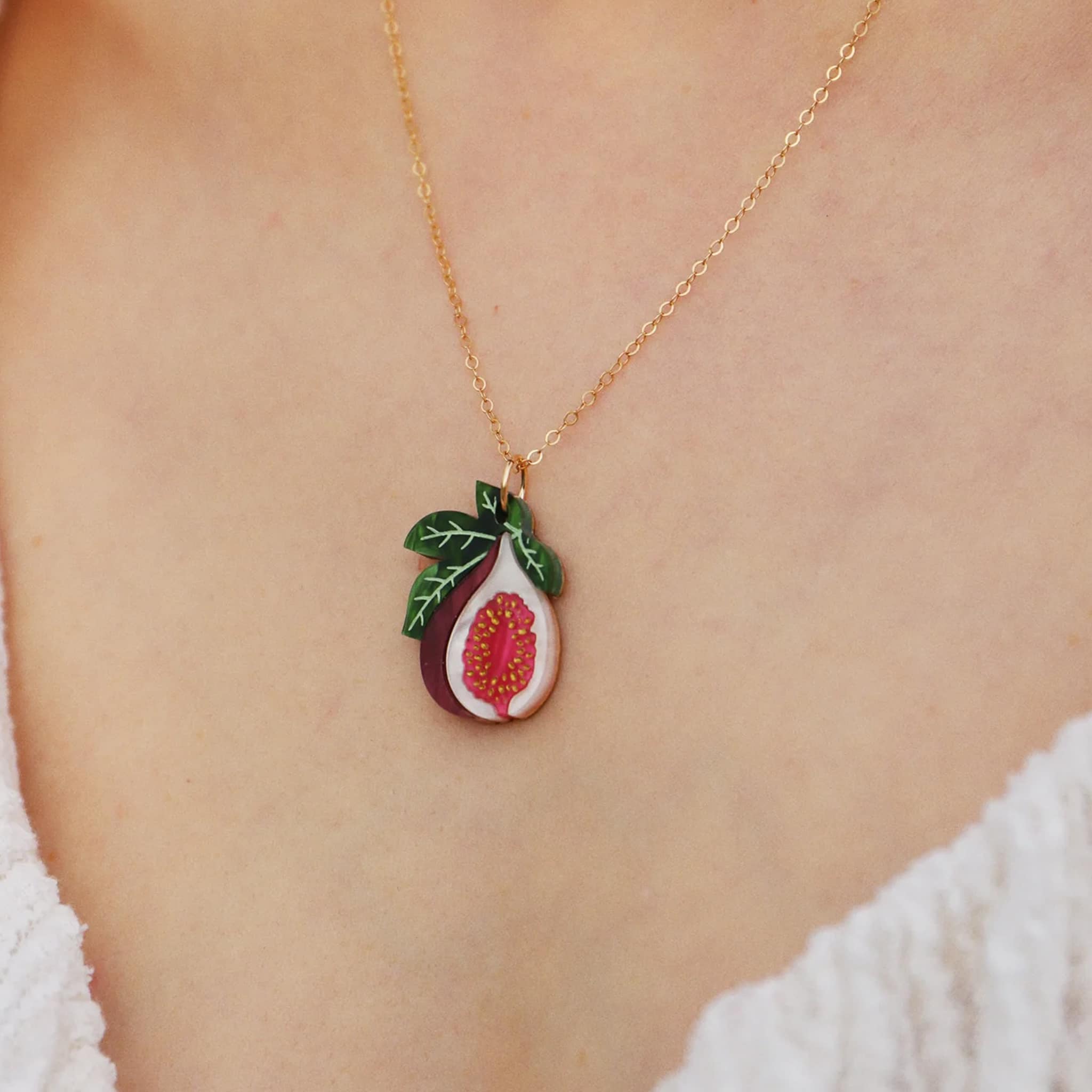Wolf & Moon Fig Necklace - Image 2
