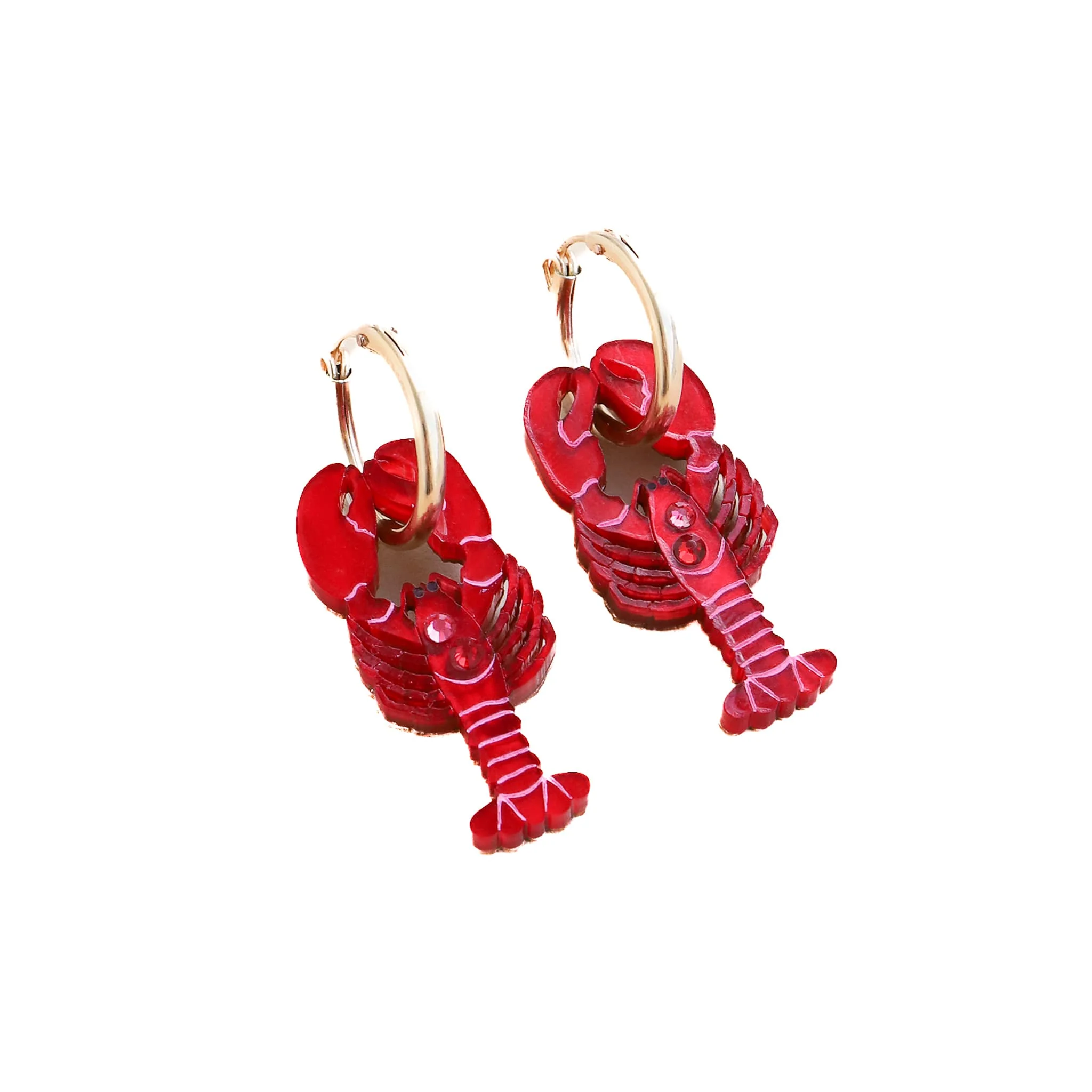 Wolf & Moon Lobster Hoop Earrings - Image 3