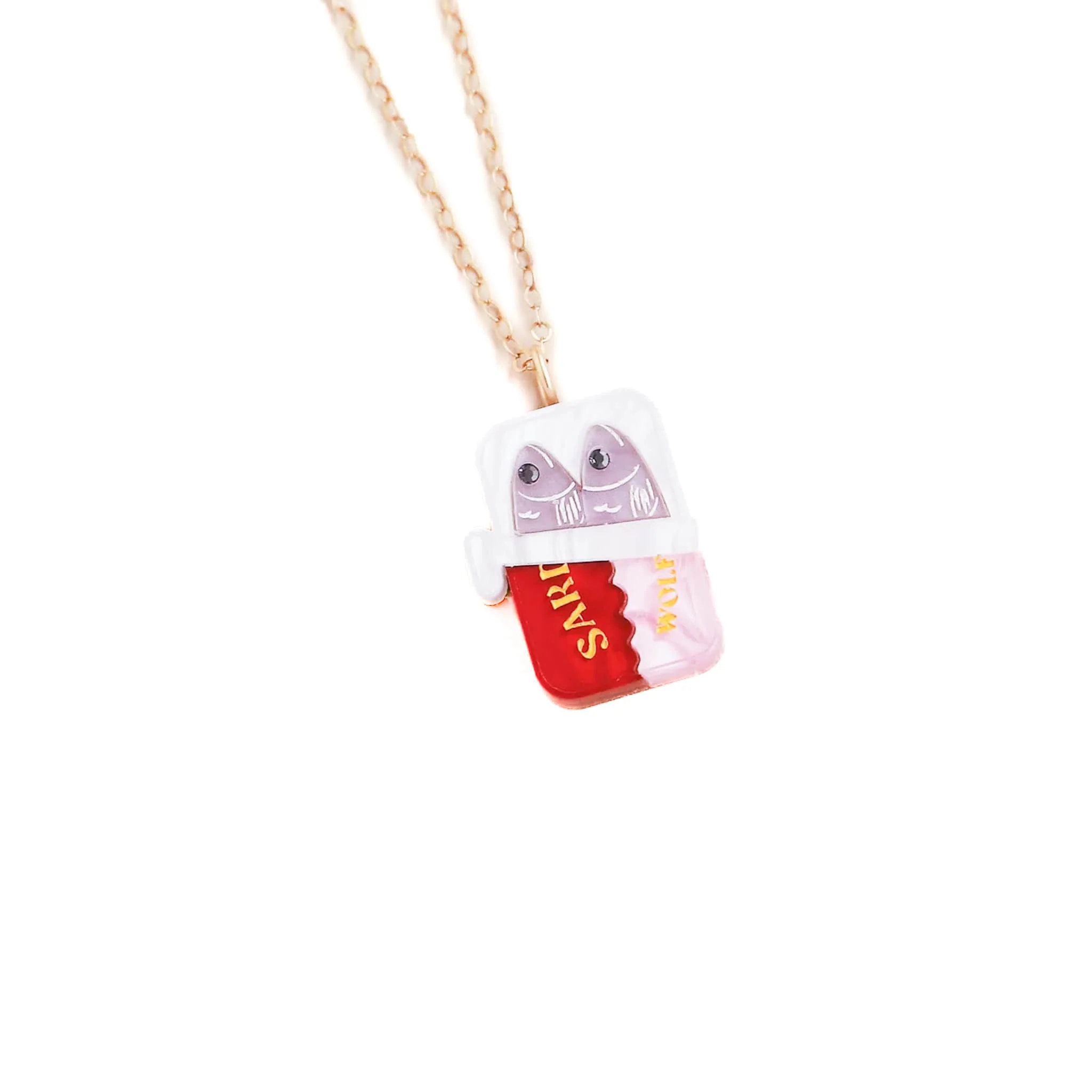 Wolf & Moon Tin of Sardines Necklace - Image 3