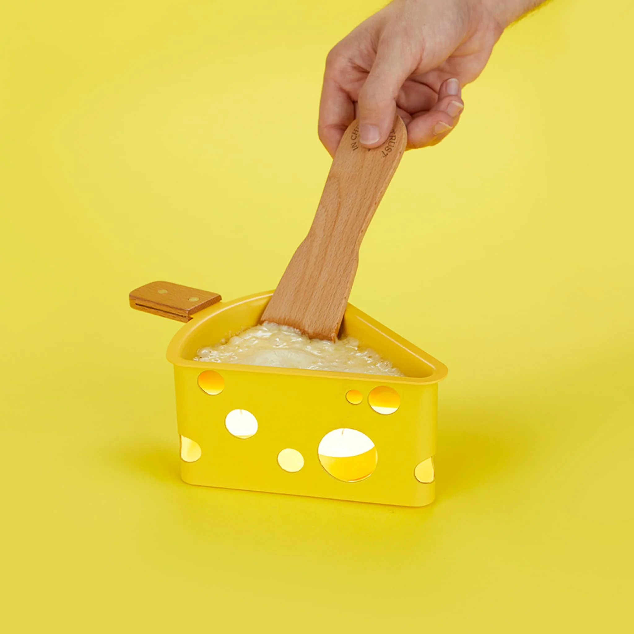 Yellow Cheese Wedge Raclette Set - Image 2