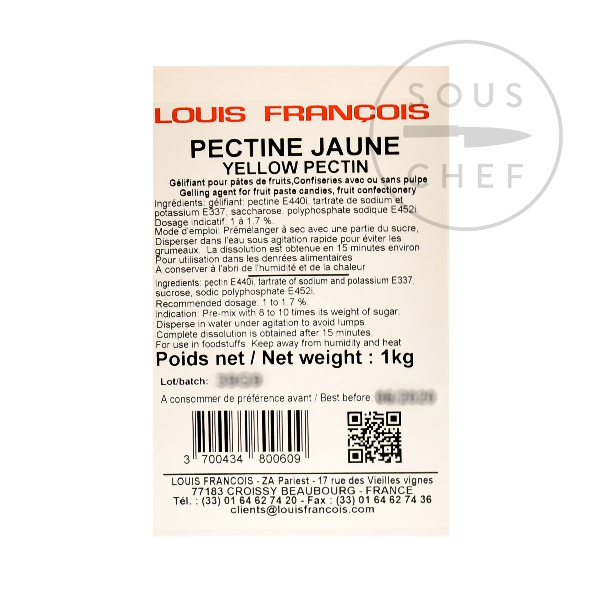 Louis Francois Yellow Pectin, 1kg - Image 3