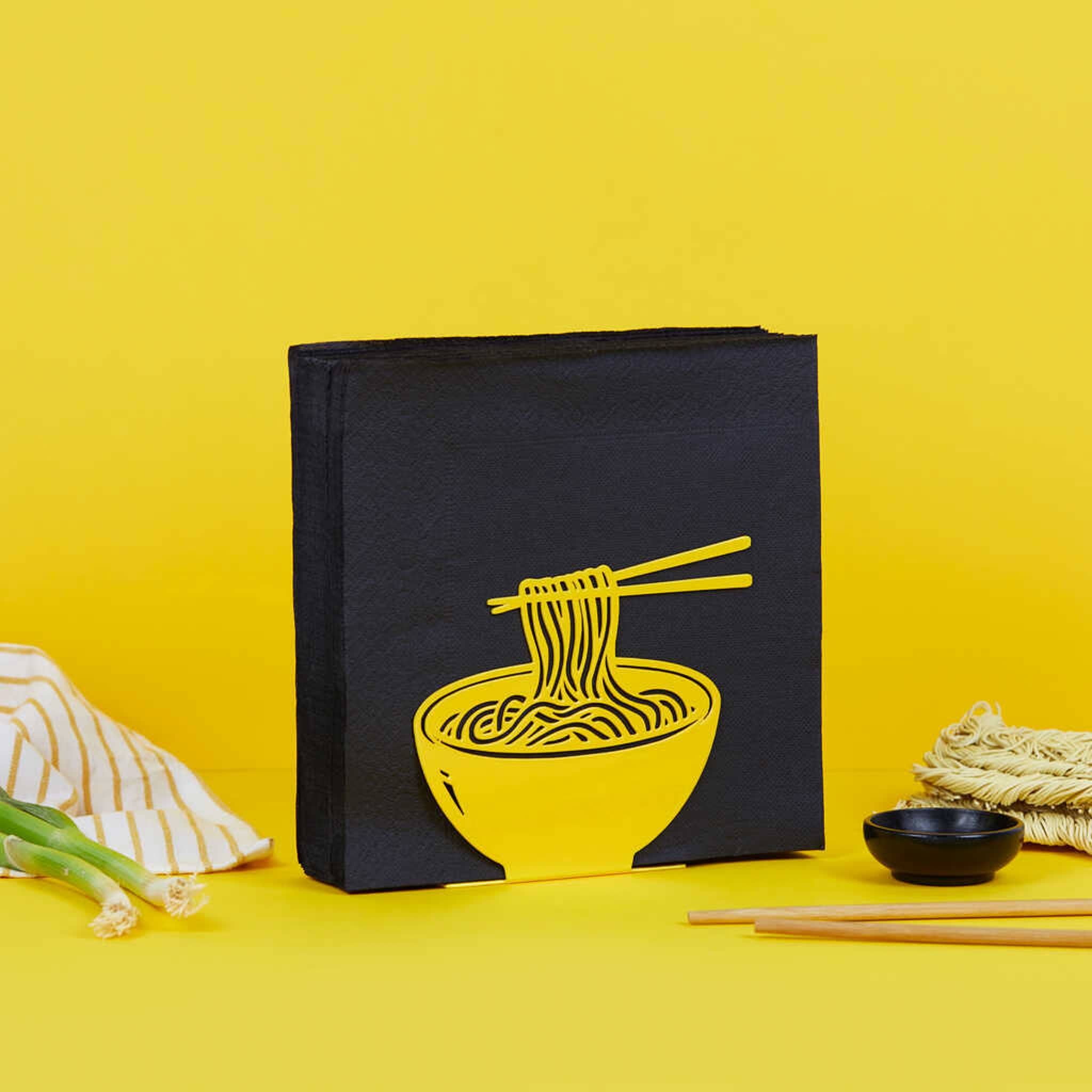 Yellow Ramen Metal Napkin Holder - Image 2