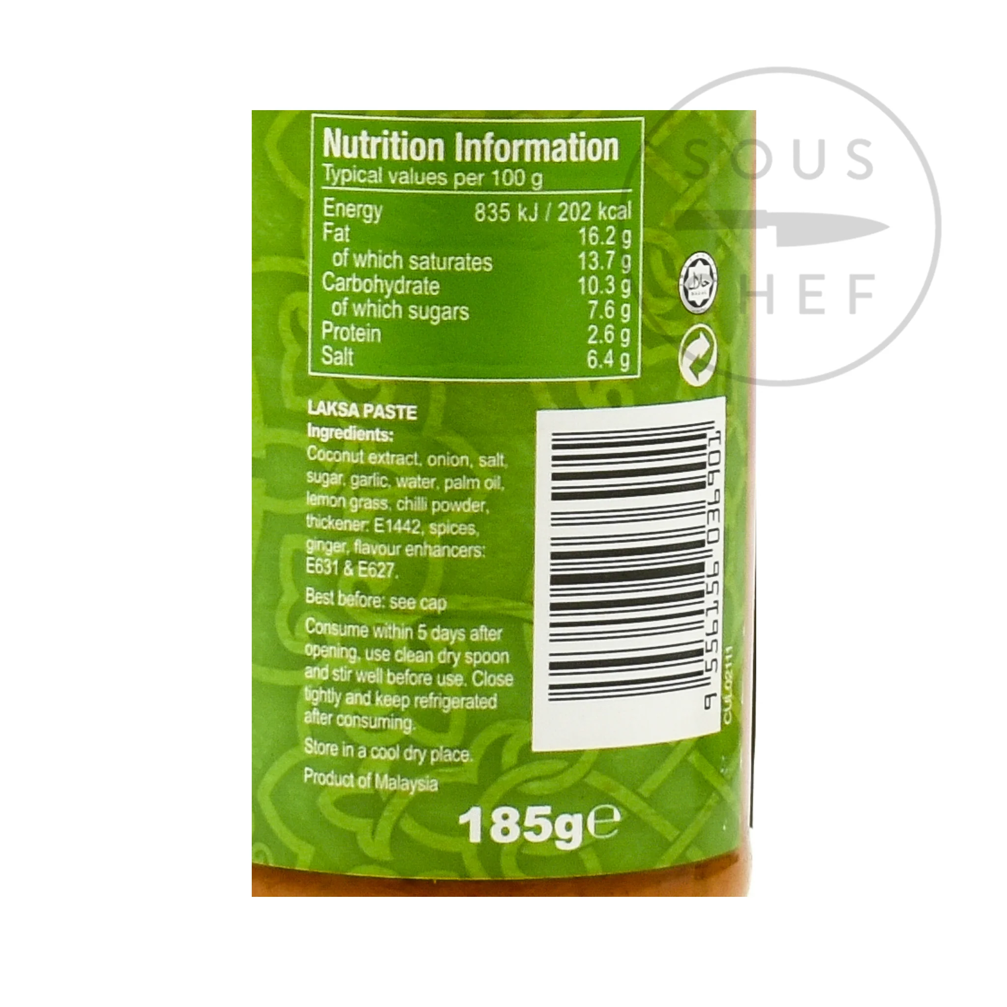 Yeo's Singapore Laksa Paste, 185g - Image 2