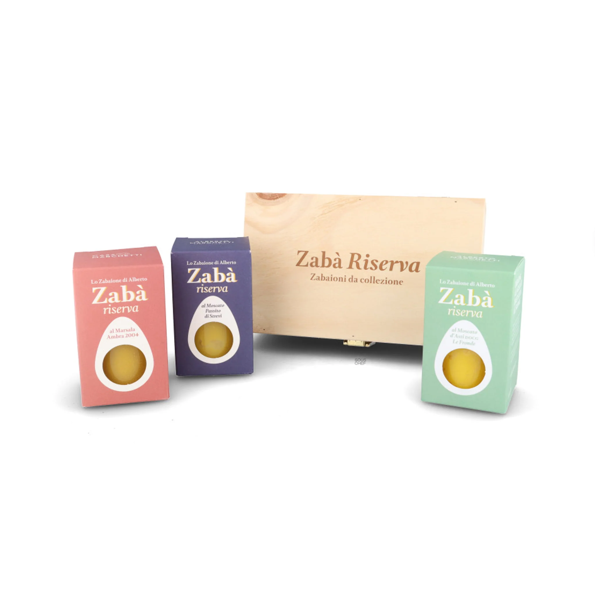 Zaba Itailan Zabaione Gift Selection in Wooden Box, 3x 200g - Image 2