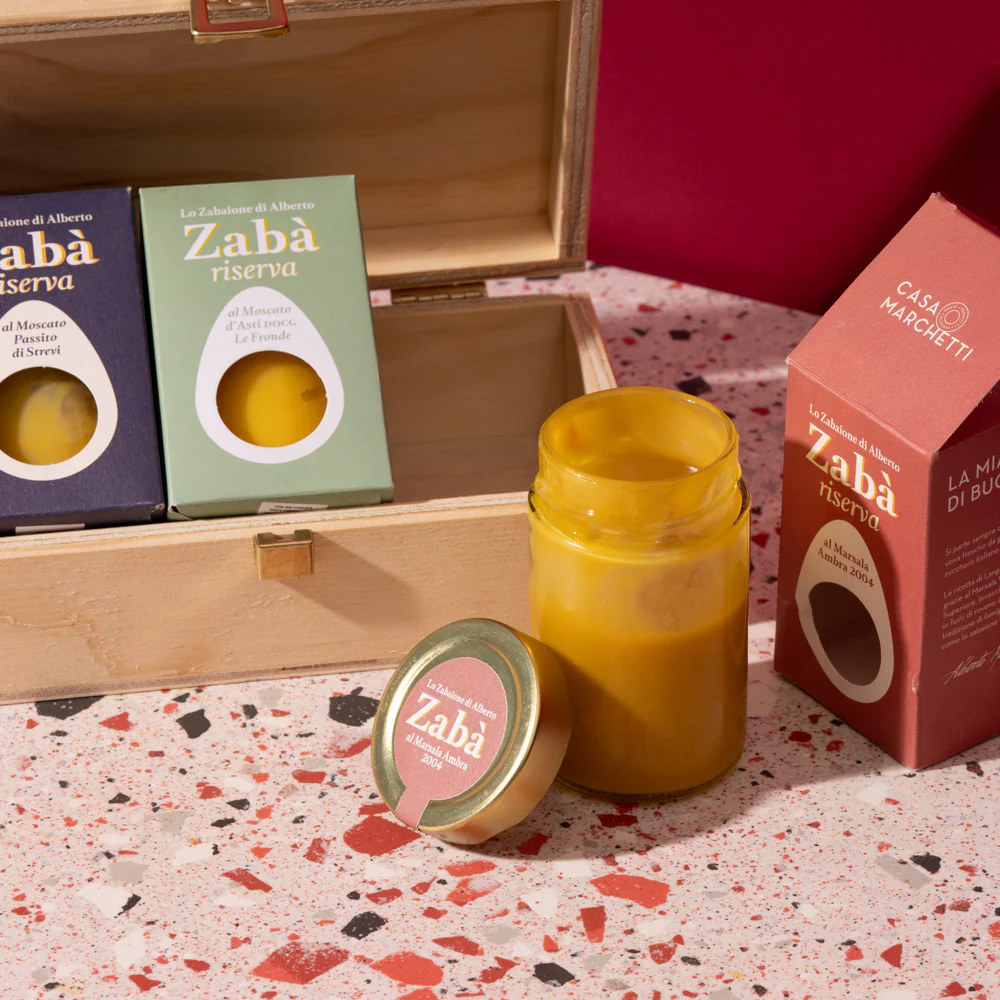 Zaba Itailan Zabaione Gift Selection in Wooden Box, 3x 200g - Image 4