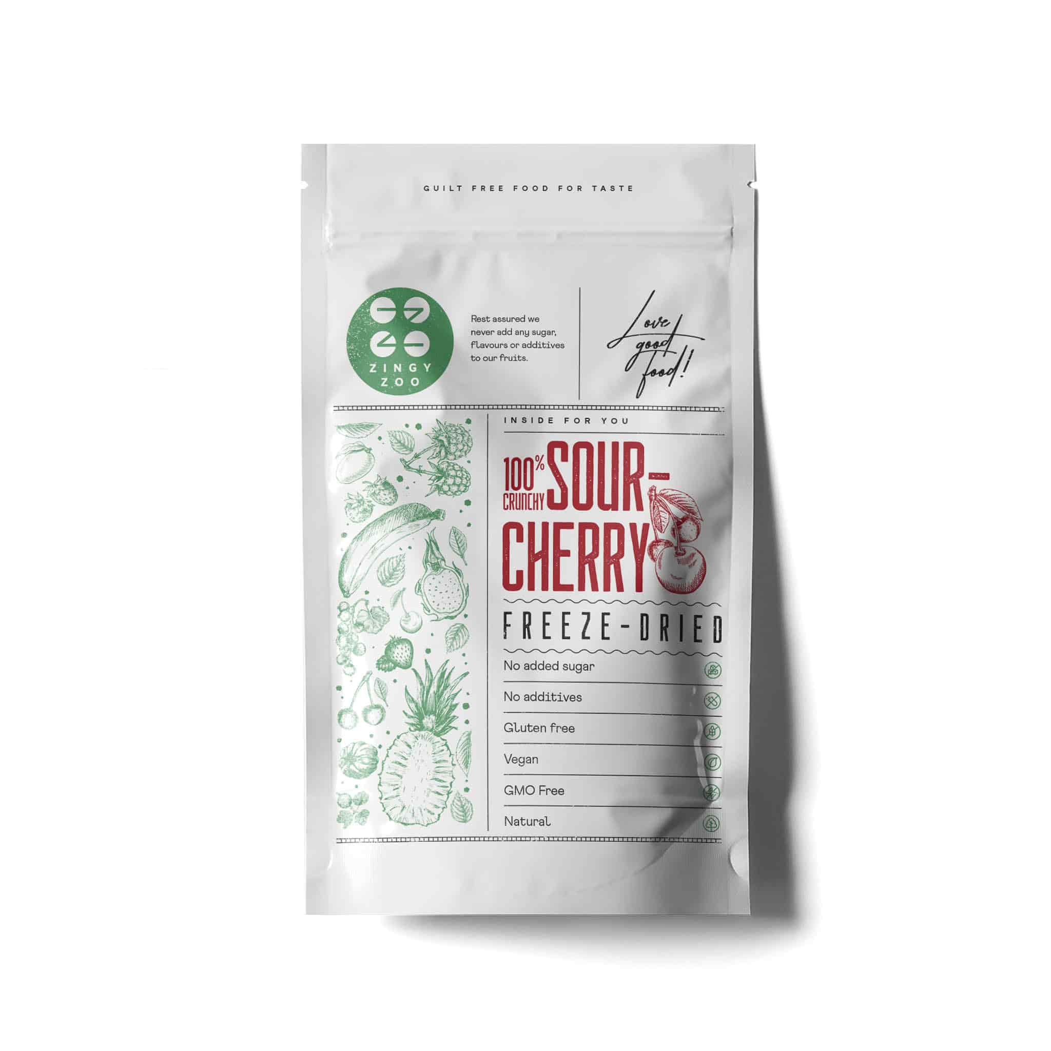 ZingyZoo Freeze Dried Whole Sour Cherry, 90g - Image 2